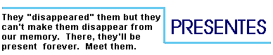 PRESENTES - los desaparecidos