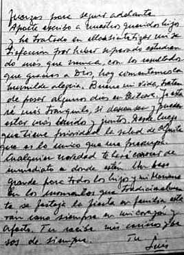 Carta desde la Carcel