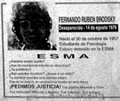 Nota sobre su desaparicion