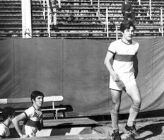 Entrando a la cancha