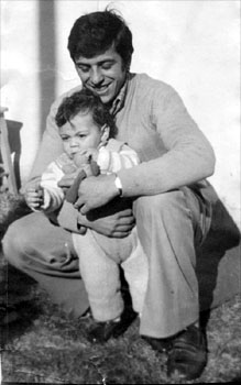 con su sobrino Leonardo