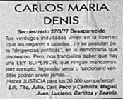 Aviso de Desaparicion