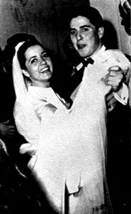 En el casamiento de su hermana Liliana