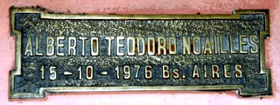 Placa de Homenaje a Alberto Noailles