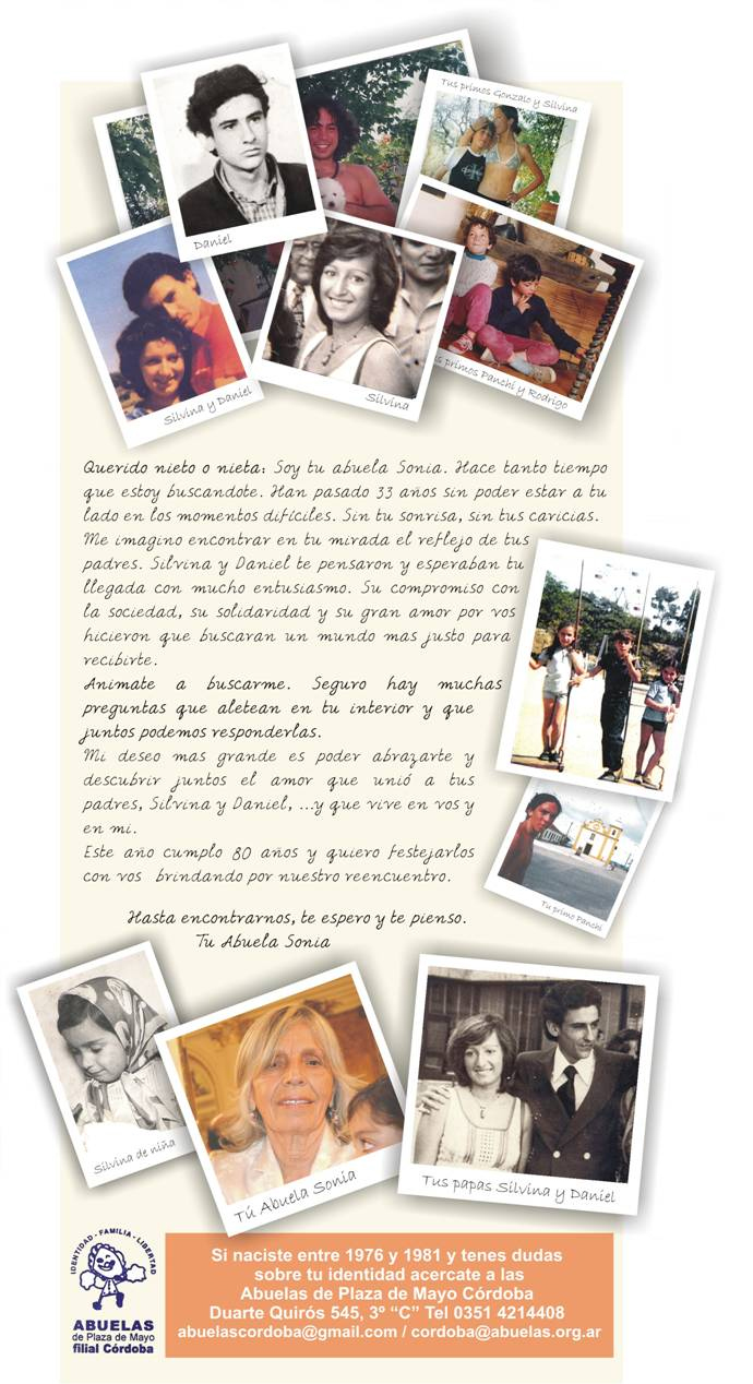 Carta de la madre de Silvina Parodi