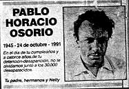 nota sobre la desaparicion de Pablo