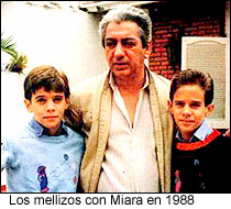 Los mellisos en 1988 con Miara
