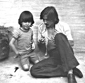 Miguel Angel junto a su hijo Pablo