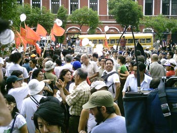 Movilizaci&oacute;n contra Fujimori - 12 marzo 2009