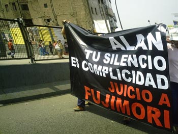 Movilizaci&oacute;n contra Fujimori - Vitarte - 1 marzo 2009