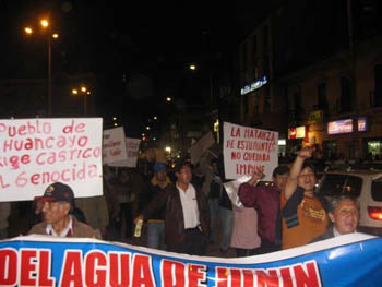 Marcha en Huancayo contra el Indulto a Fujimori - 12 marzo 2009